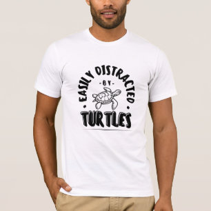 Easily Distracted by Turtles Funny T-Shirt