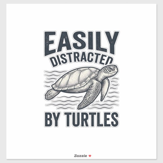 Easily Distracted By Turtles Vintage Shirt Design_ (Sheet)