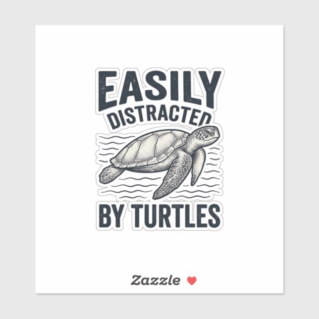 Easily Distracted By Turtles Vintage Shirt Design_ (Sheet)