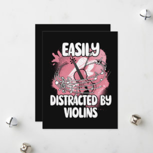 Easily Distracted By Violins Holiday Card