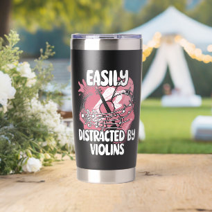Easily Distracted By Violins Insulated Tumbler