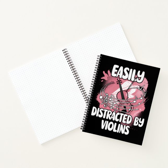 Easily Distracted By Violins Notebook (Inside)