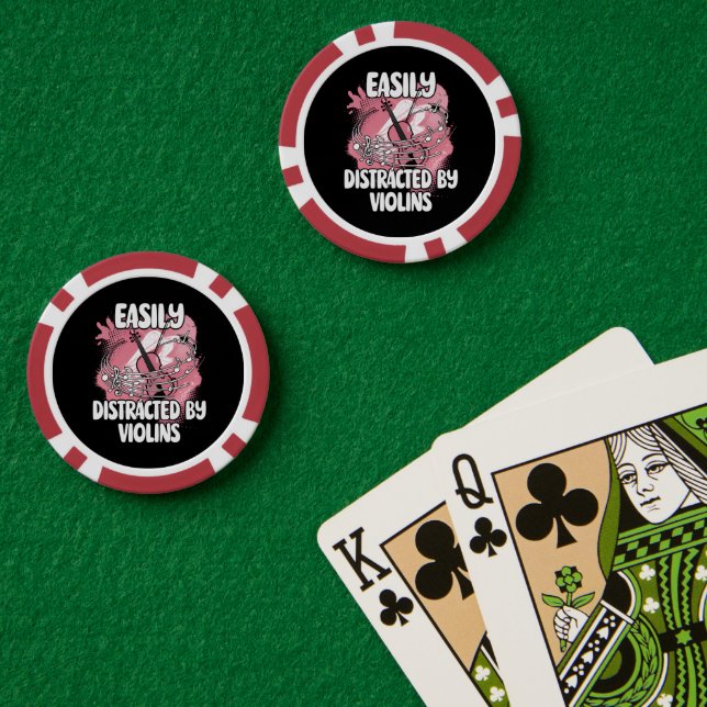 Easily Distracted By Violins Poker Chips (Poker Table (Double))