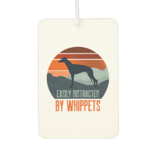 Easily Distracted By Whippets Dog Walking Car Air Freshener