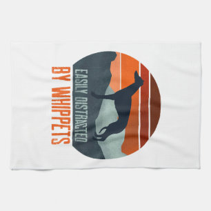 Easily Distracted By Whippets Dog Walking Tea Towel
