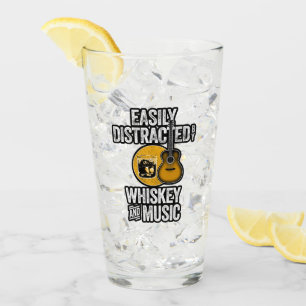 Easily Distracted by Whiskey and Music Glass