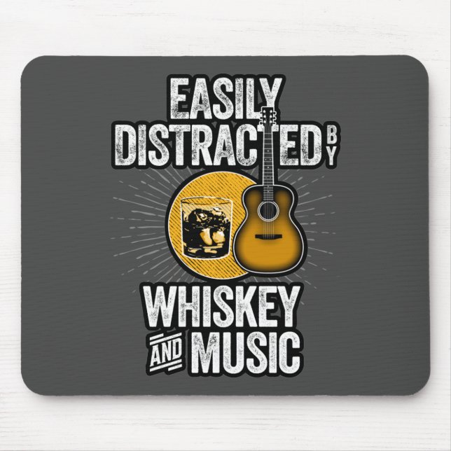 Easily Distracted by Wine and Murder Shows Mouse P Mat (Front)