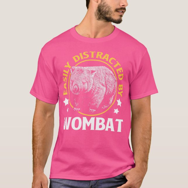 Easily Distracted By Wombat T-Shirt (Front)