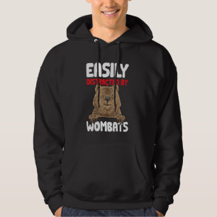 Easily Distracted By Wombats Lover Australian Womb Hoodie