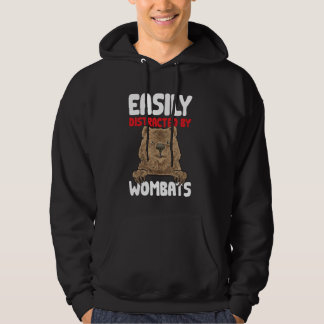 Easily Distracted By Wombats Lover Australian Womb Hoodie