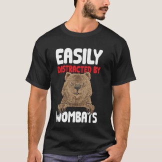 Easily Distracted By Wombats Lover Australian Womb T-Shirt