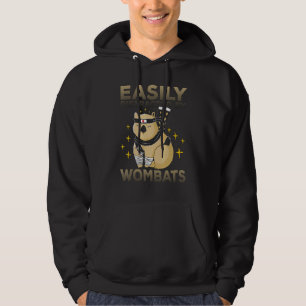 Easily Distracted By Wombats  Wombat Saying 3 Hoodie