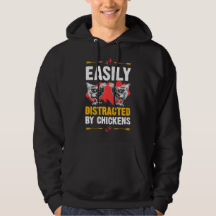 Easily Distracted Chickens Cute Hoodie