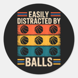 Easily Distracted Classic Round Sticker