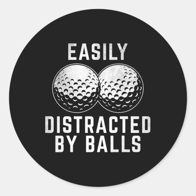 Easily Distracted  Classic Round Sticker (Front)
