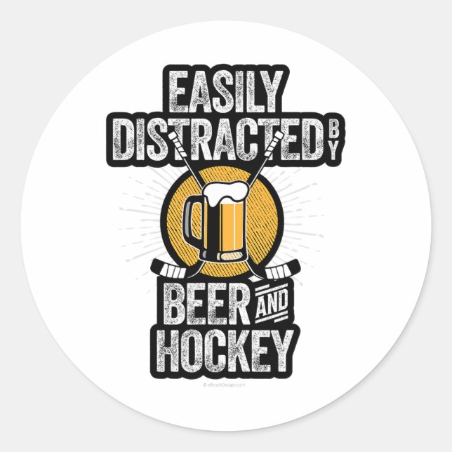 Easily Distracted  Classic Round Sticker (Front)