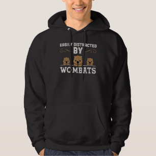 Easily Distracted Wombat Marsupial Australia Anima Hoodie