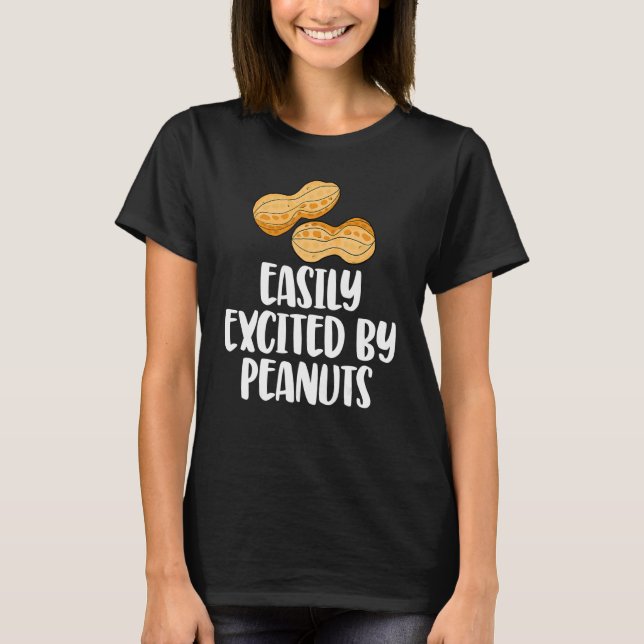Easily Excited By Peanuts Tasty  Gender Reveal Lov T-Shirt (Front)