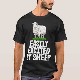 Easily Excited By White Sheep Furry Sheep Men T-Shirt
