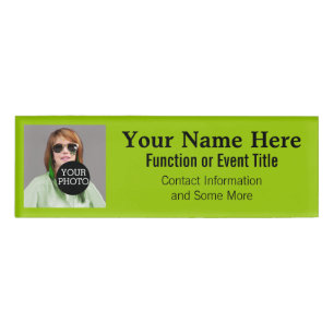 Easily Make Your Own Lime Photo Logo name tag