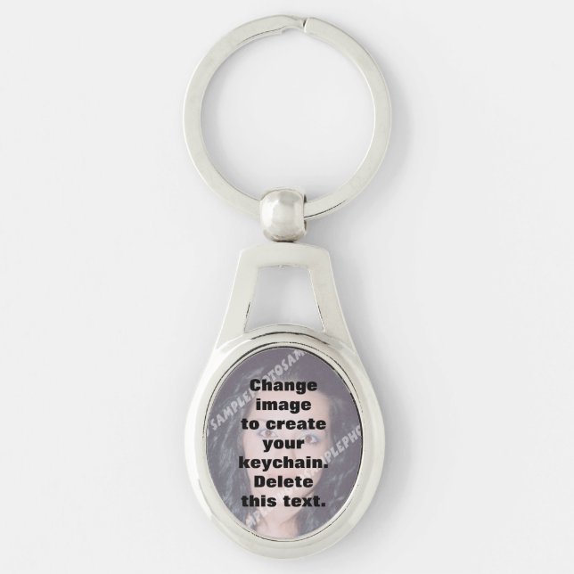 Easily make your own personalised photo key ring (Front)