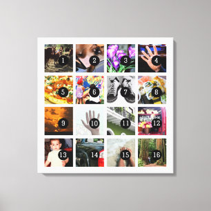 Easily Make Your Own Photo Art with 16 images! Canvas Print