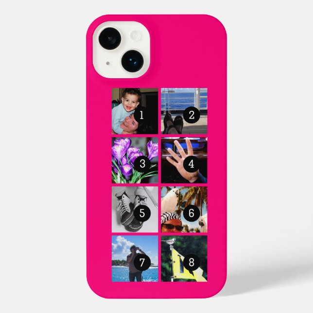 Easily Make Your Own Photo Display with 8 photos iPhone Case (Back)