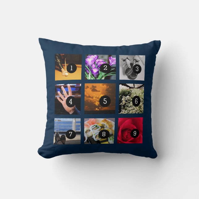 Easily Make Your Own Photo Pillow with 18 images (Front)