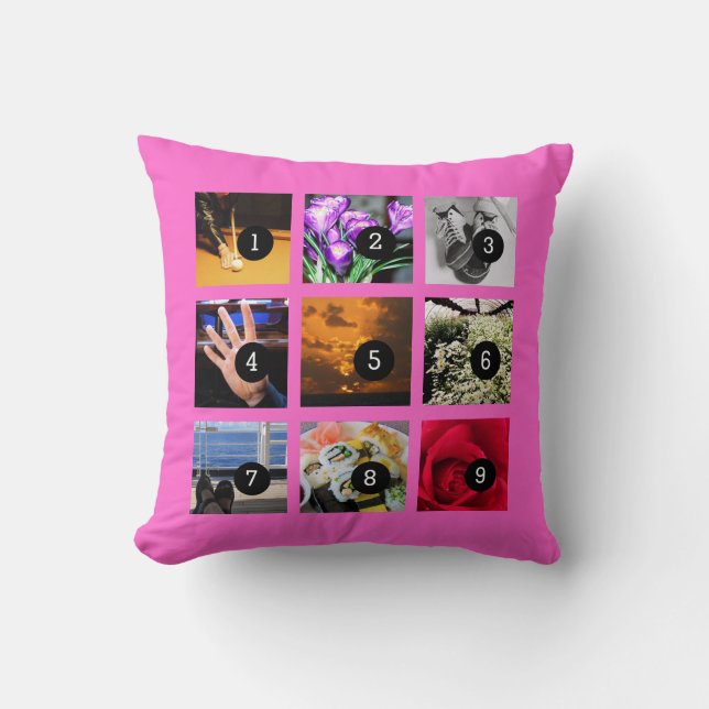 Easily Make Your Own Photo Pillow with 18 images (Front)