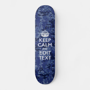 Easily Personalised KEEP CALM AND Edit Text Skateboard
