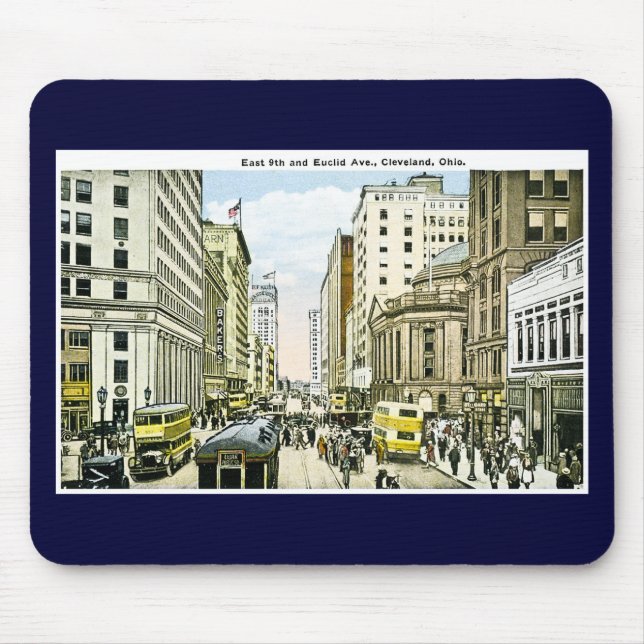 East 9th and Euclid Avenue, Cleveland, Ohio Mouse Mat (Front)