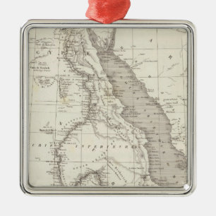 East Africa Map Metal Tree Decoration