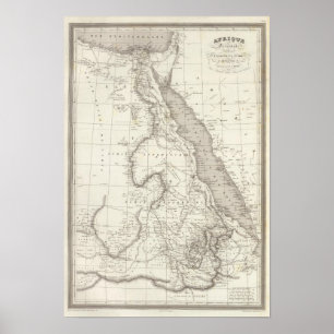 East Africa Map Poster