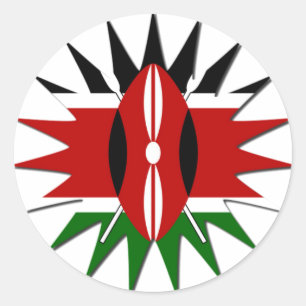 East African Constellation Kenyan Flag Star Design Classic Round Sticker