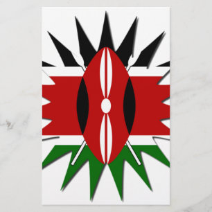 East African Constellation Kenyan Flag Star Design Stationery