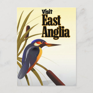 East Anglia vintage travel poster Postcard