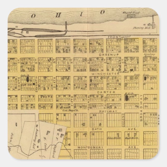 East Ashland, Kentucky Square Sticker (Front)