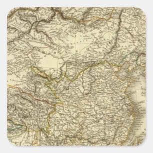 East Asia, China, Japan Square Sticker