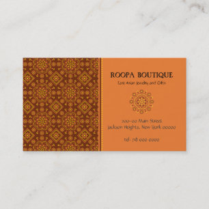 East Asian Rosette Pattern Business Card