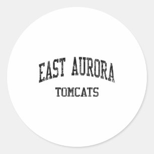 East Aurora High School Hs Aurora Il Vintage Srts Classic Round Sticker