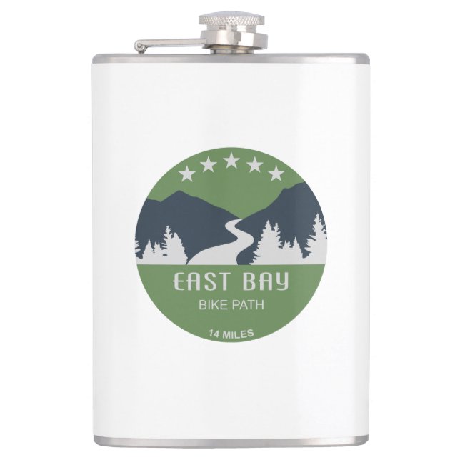 East Bay Bike Path Hip Flask (Front)