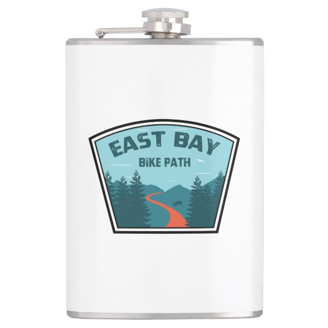 East Bay Bike Path Hip Flask (Front)