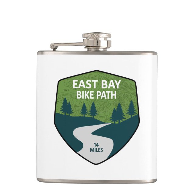 East Bay Bike Path Hip Flask (Front)