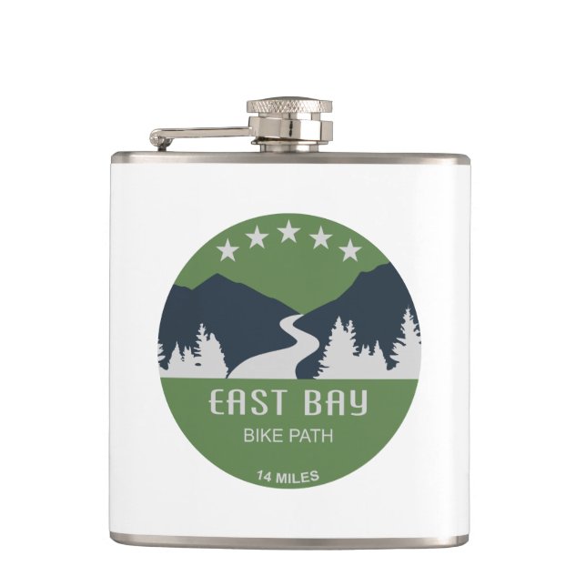 East Bay Bike Path Hip Flask (Front)
