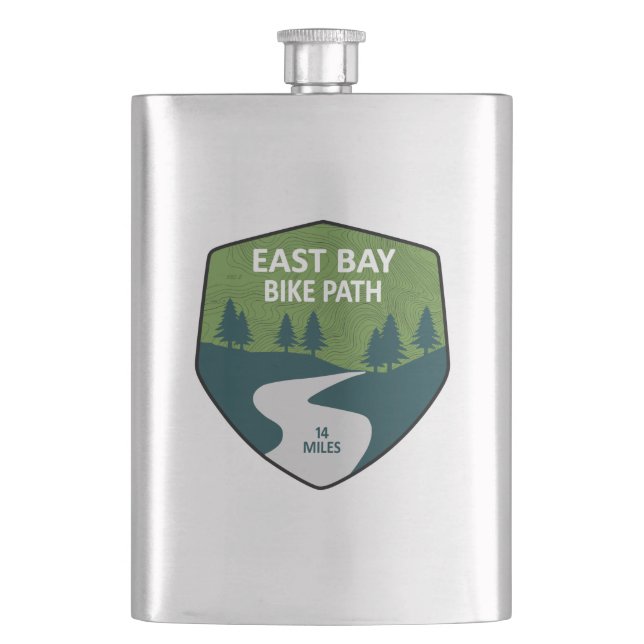 East Bay Bike Path Hip Flask (Front)