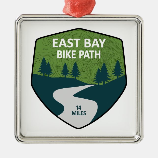 East Bay Bike Path Metal Tree Decoration (Front)