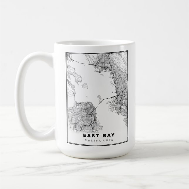 East Bay Map Coffee Mug (Left)
