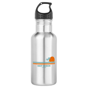 East Beach Georgia Sun Palm Trees 532 Ml Water Bottle