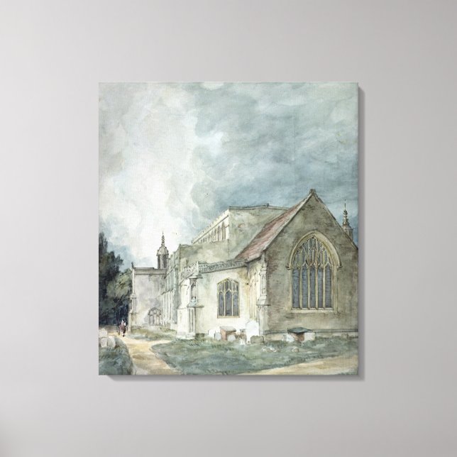 East Bergholt Church, c.1805-11 Canvas Print (Front)