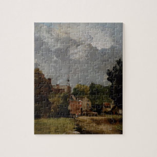 East Bergholt Church from Church Street (oil on pa Jigsaw Puzzle